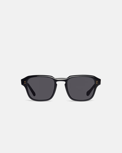 Aiza - Bio-Plastic Rounded Sunglasses - Black