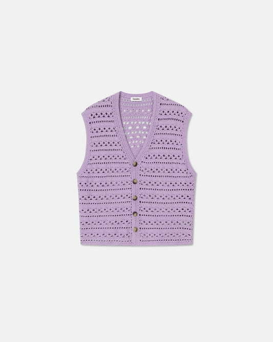 Andor - Sale Crochet-Knit Vest - Lilac