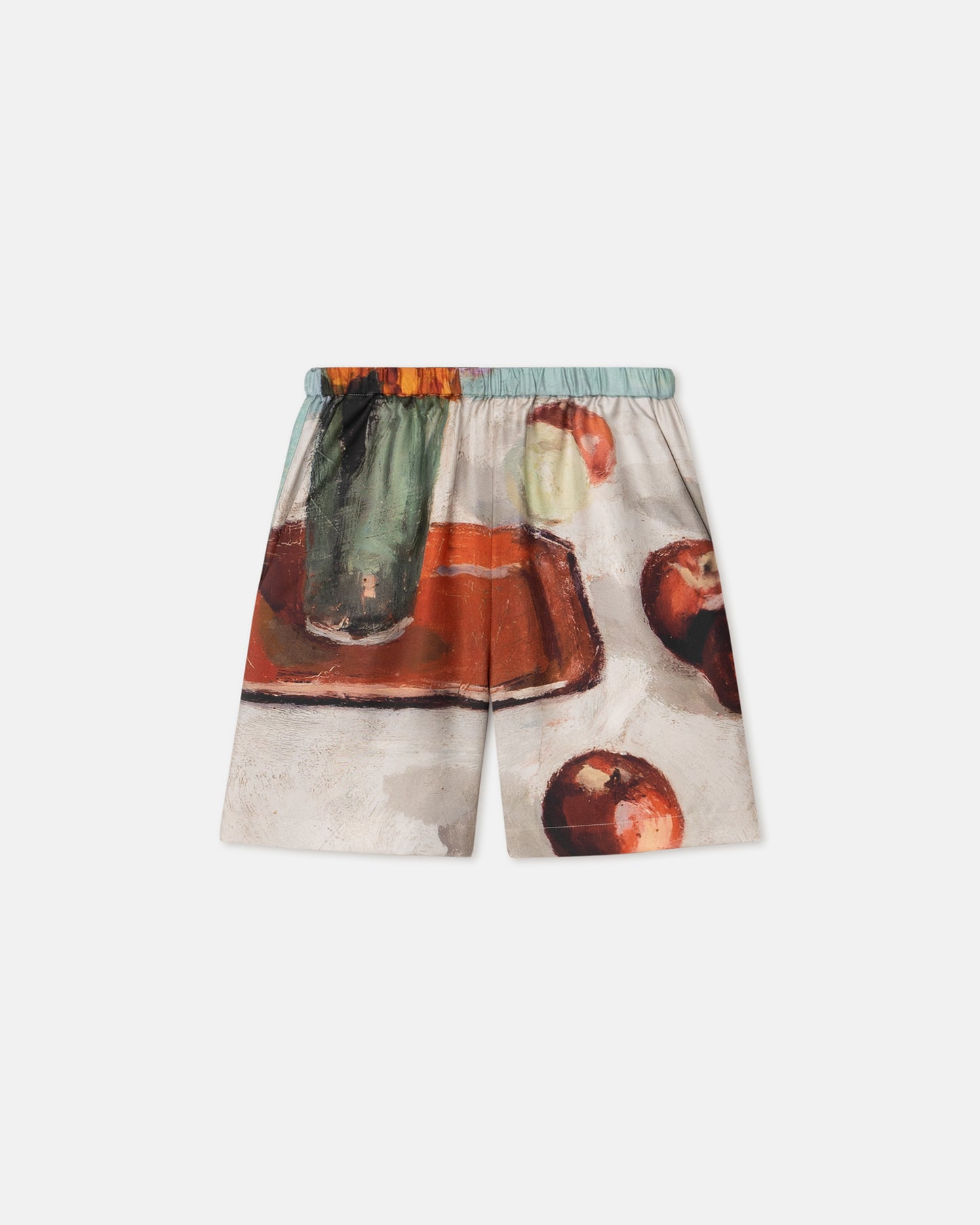 Anne - Printed Silk Twill Shorts - Gingerbread Heart