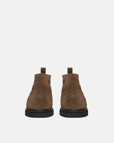 Bede Mens - Rounded Toe Boot - Olive