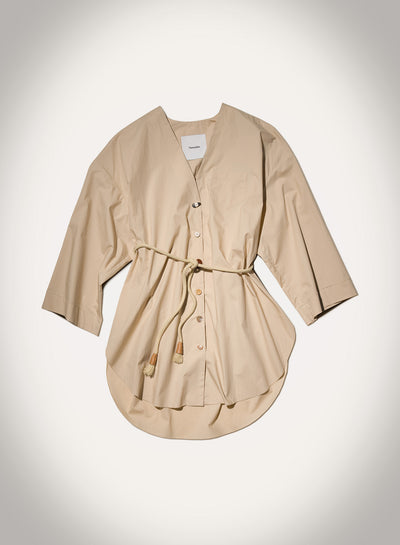 Nani - Light Poplin Top - Beige