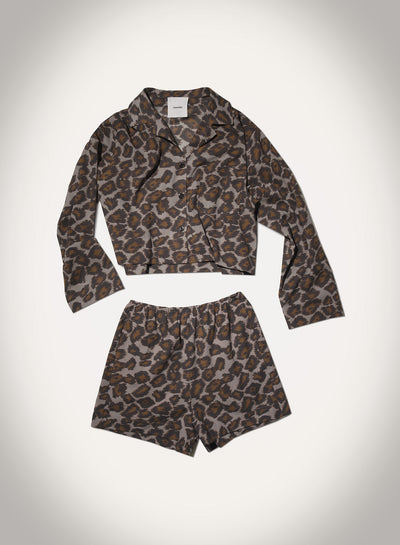 Vally - Cropped Cotton Voile Shirt - Crayon Ocelot