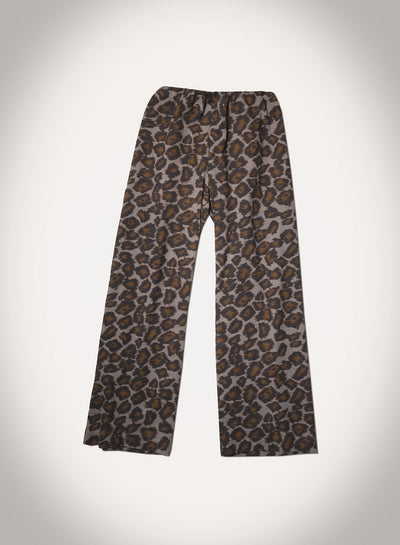 Brenda - Printed Cotton Voile Pants - Crayon Ocelot