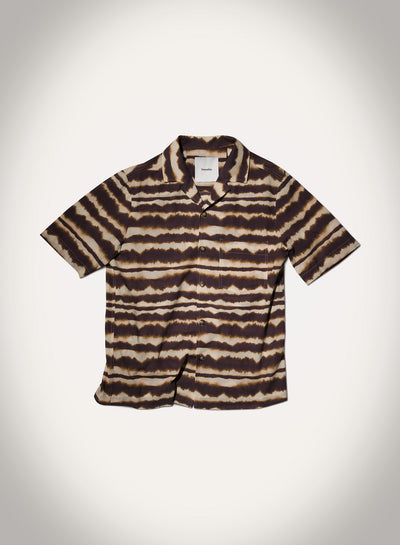 Bodil - Printed Cotton Voile Shirt - Tie Dye Stripe