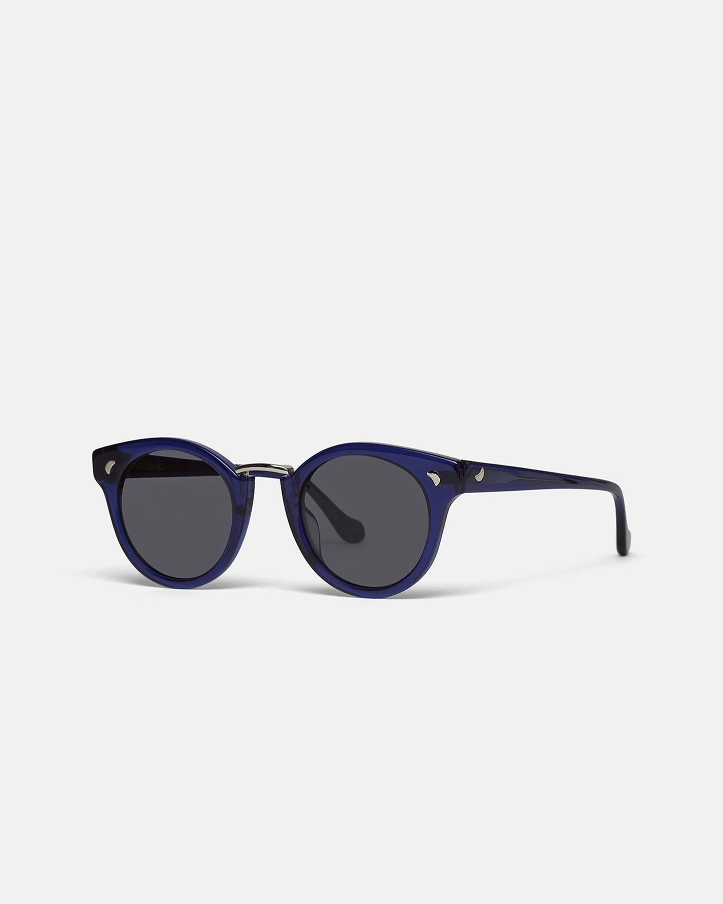Duy - Bio-Plastic Round-Frame Sunglasses - Navy