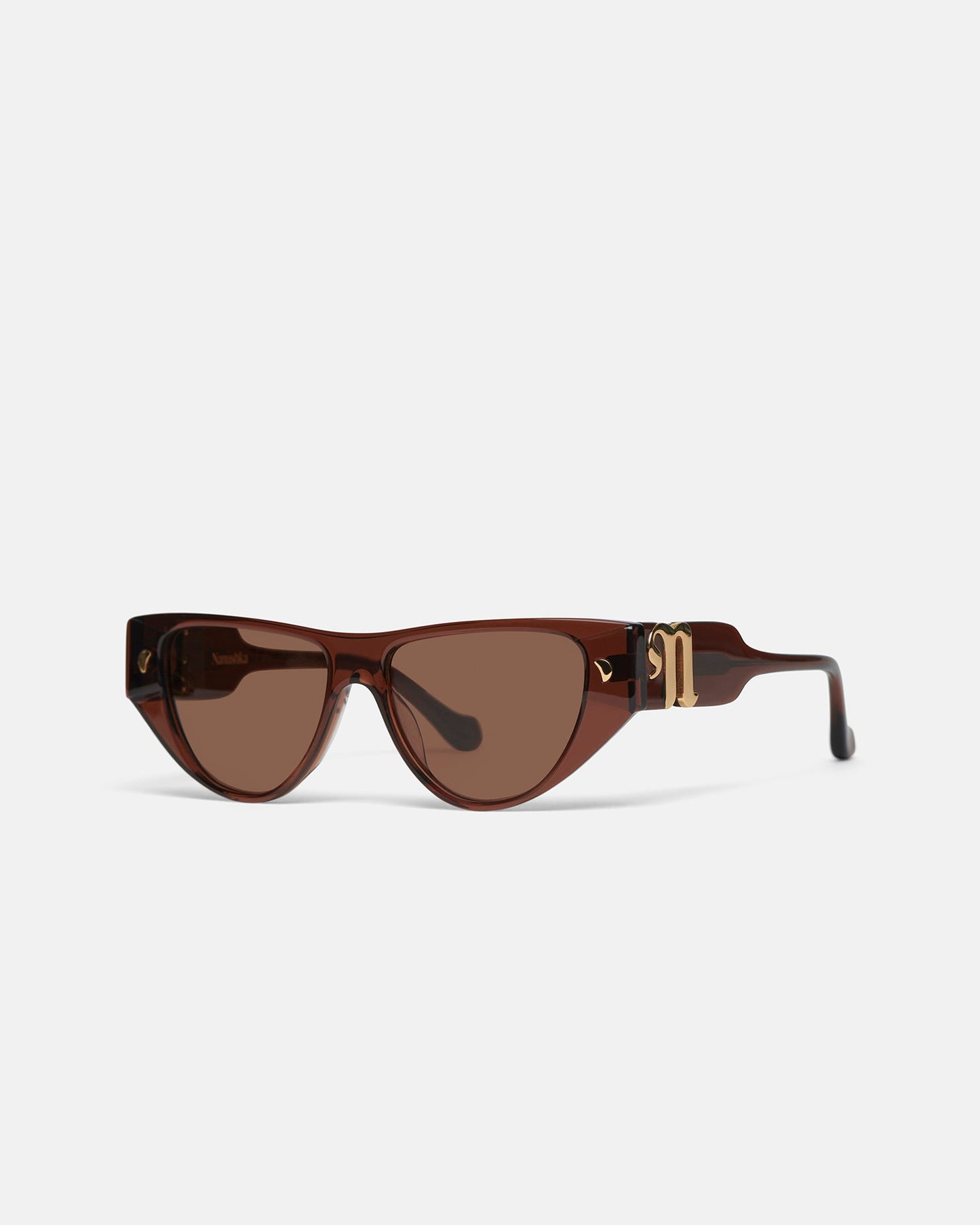 Emme - Bio-Plastic Cat-Eye Sunglasses - Brown