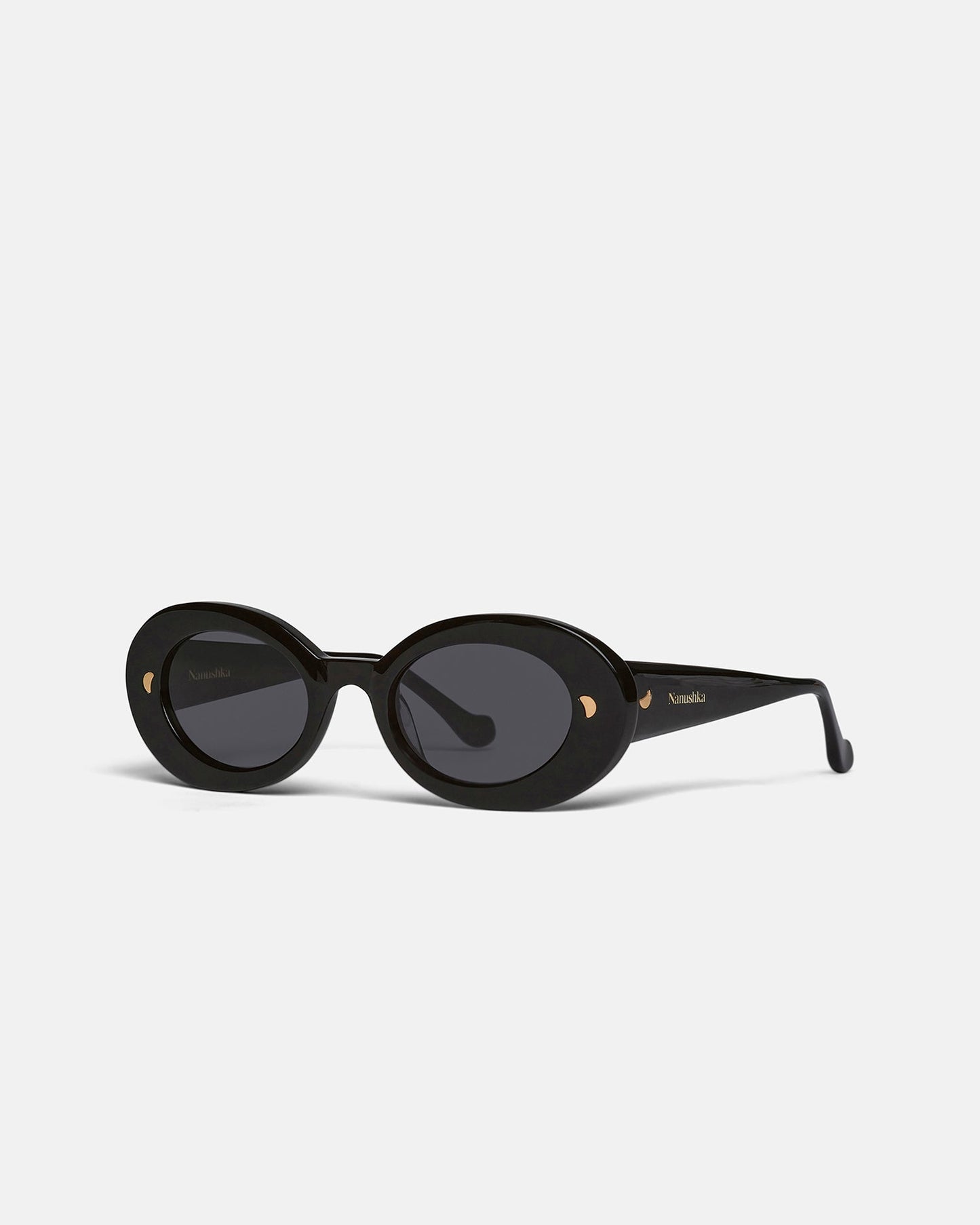 Giva - Bio-Plastic Oval Sunglasses - Black