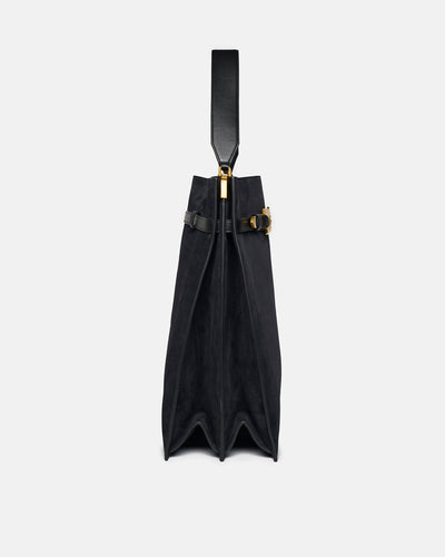 Harmonica Maxi - Suede Bag - Black