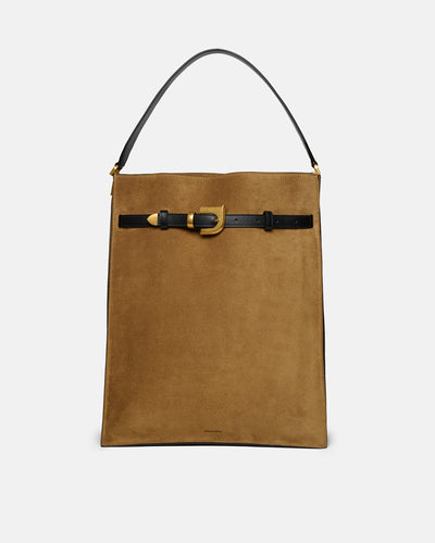 Harmonica Maxi - Suede Bag - Brown