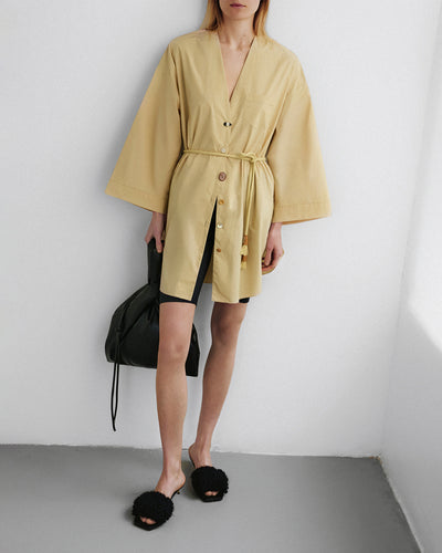 Nani - Light Poplin Top - Beige