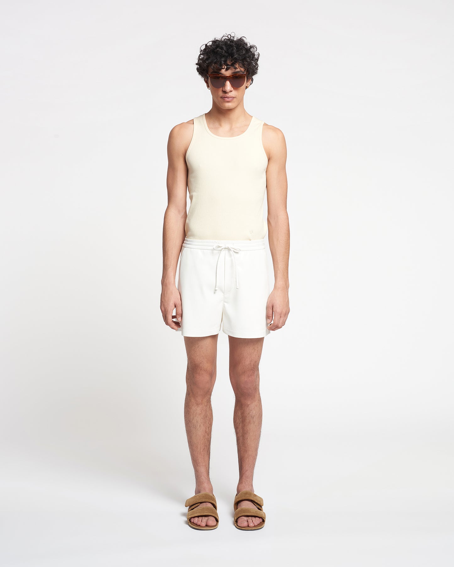 Amil - Okobor™ Alt-Leather Shorts - White