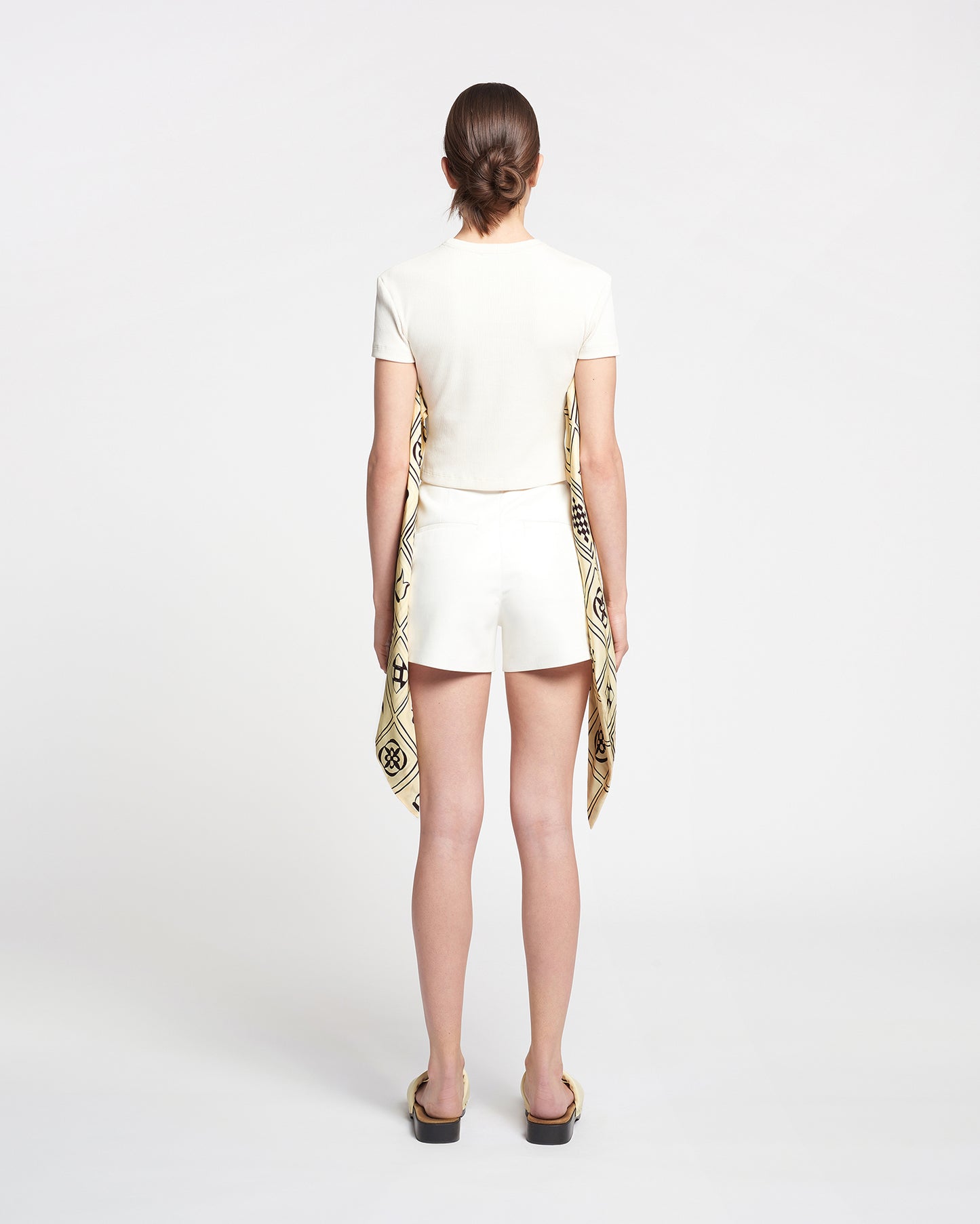 Elza - Okobor™ Alt-Leather Shorts - White
