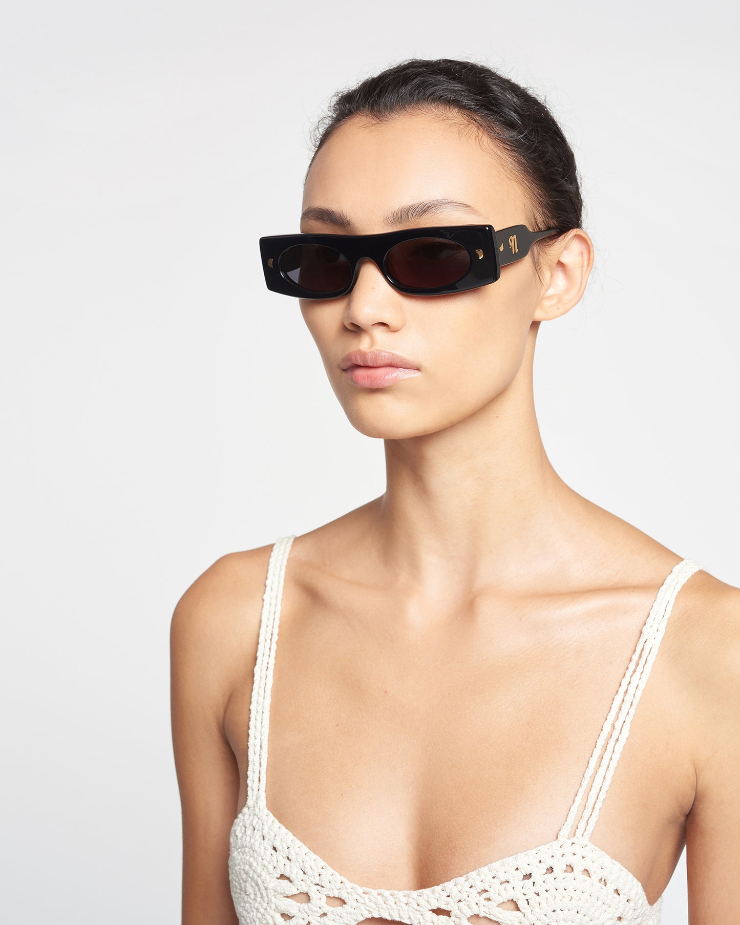 Ruthie - Bio-Plastic Visor Sunglasses - Black