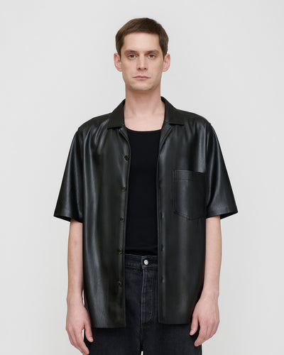 Bodil - Okobor™ Alt-Leather Shirt - Black