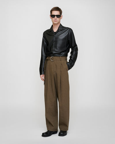 Duco - Okobor™ Alt-Leather Long Sleeve Shirt - Black