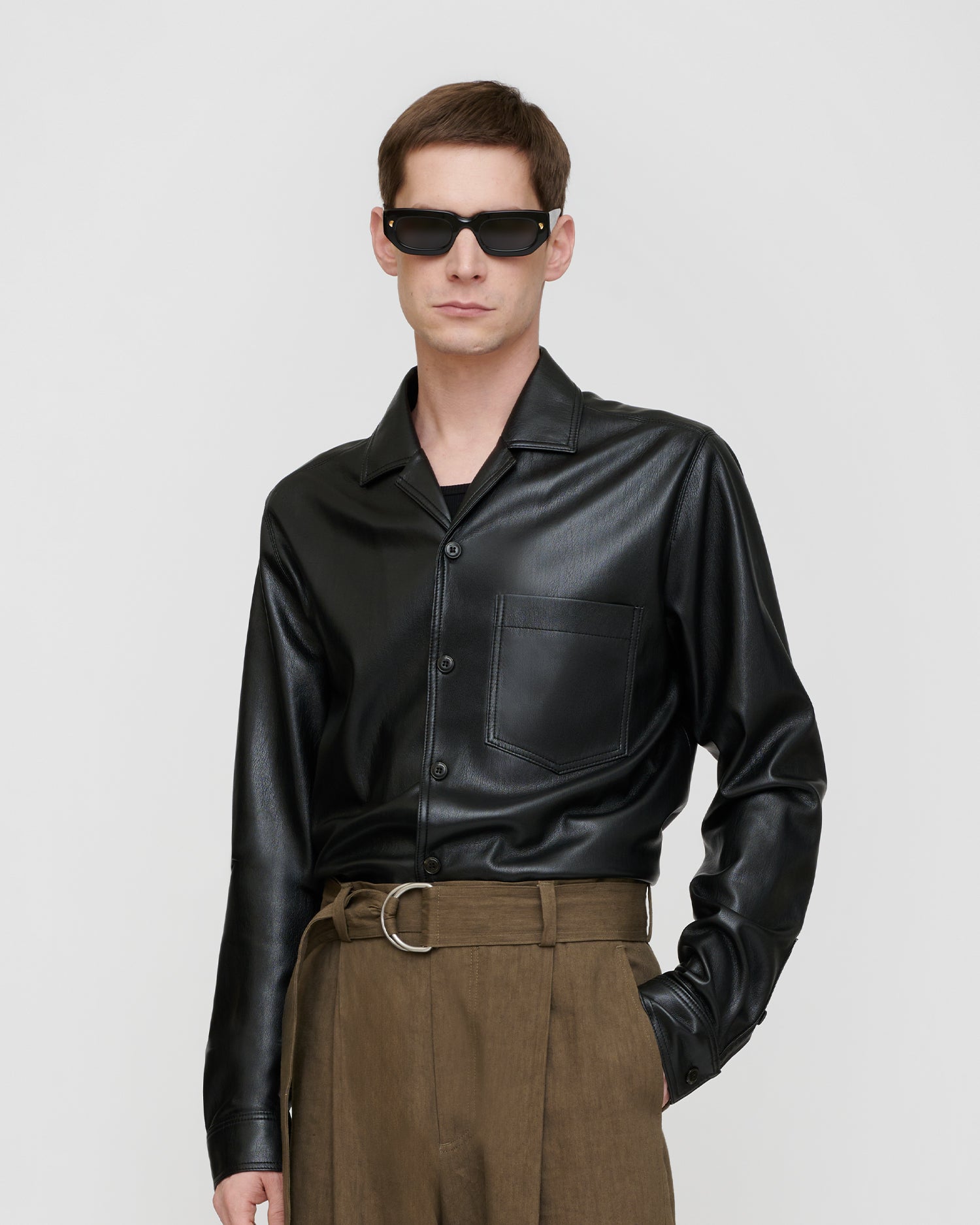 black leather dress shirt LIMITED COLLECTION Plus Size Black Faux Leather Shirt Dress
