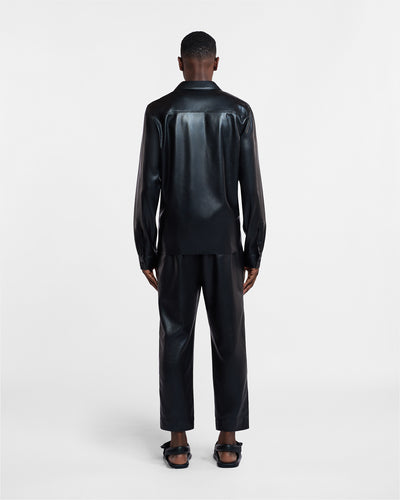 Duco - Okobor™ Alt-Leather Long Sleeve Shirt - Black