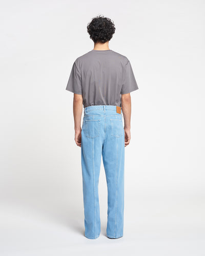 Tibes - Split-Hem Jeans - Eco Light Wash