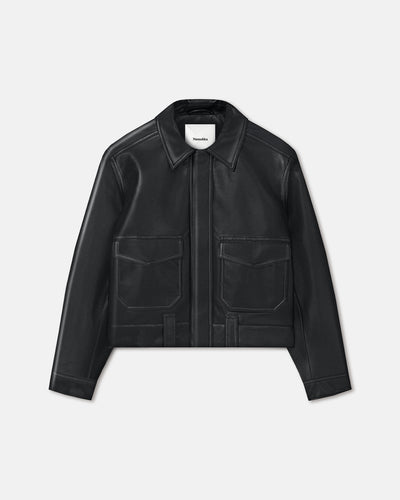 Ruben - Regenerated Leather Jacket - Black