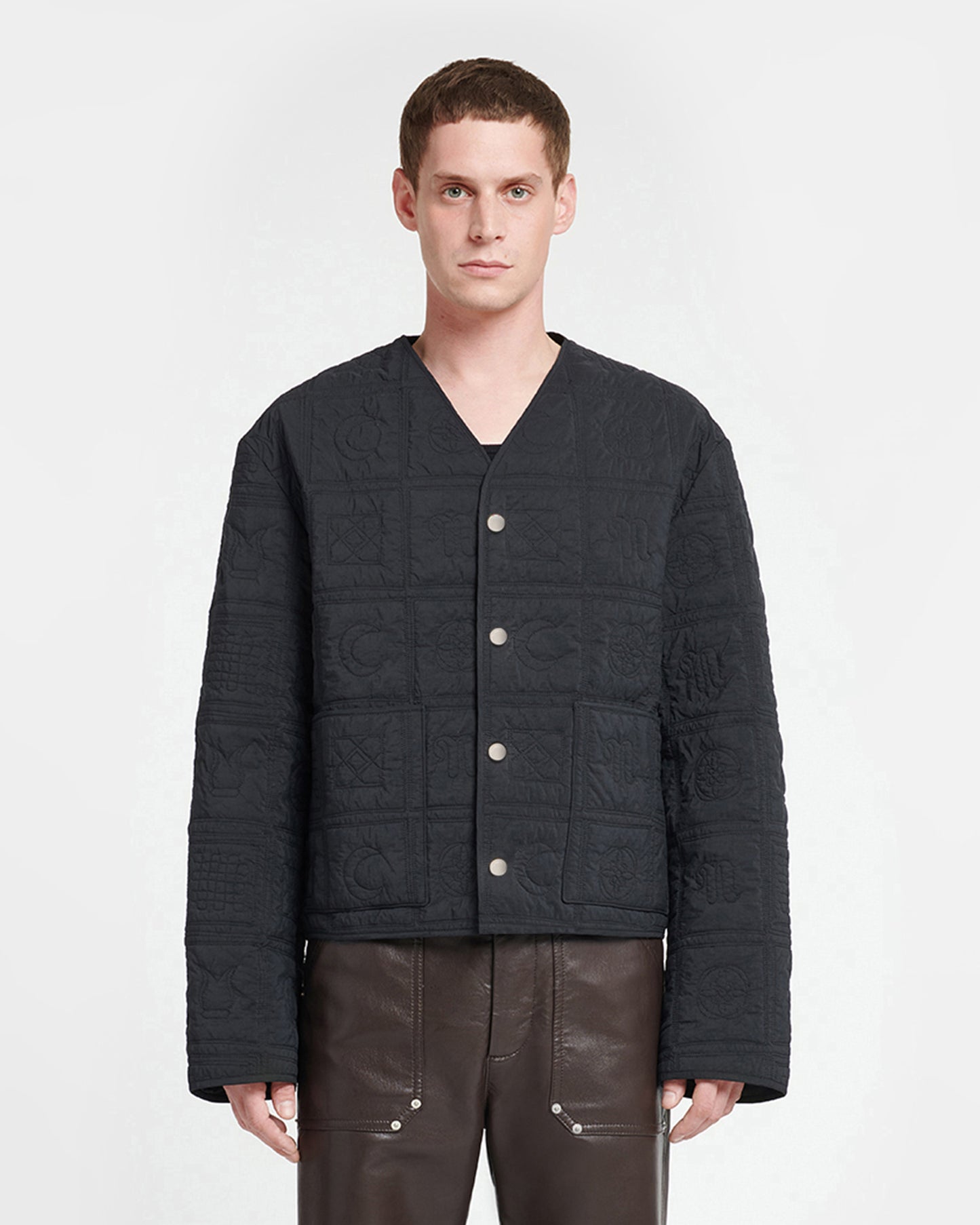 Vico - Quilted Tech Poplin Jacket - Off Black
