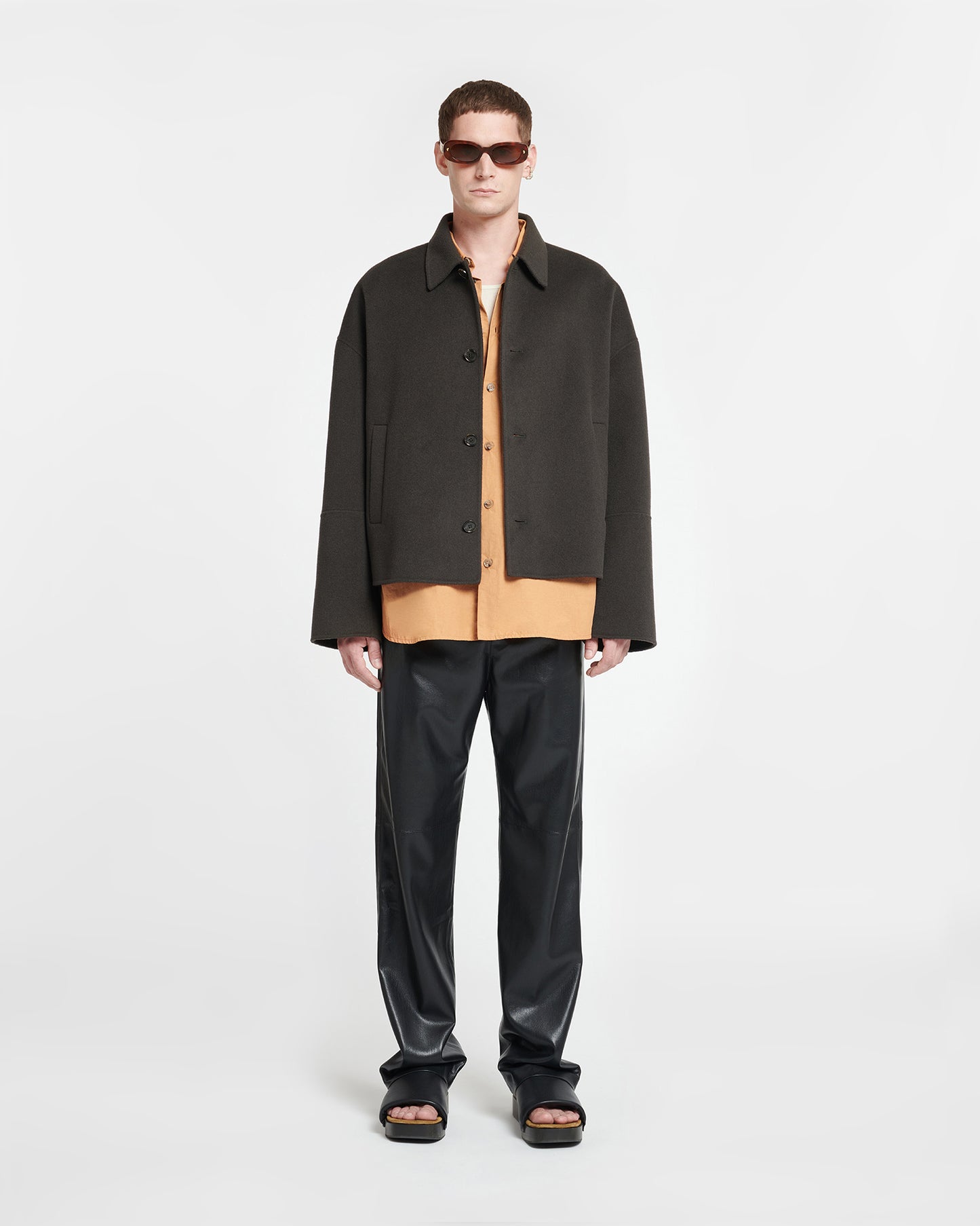 Marcin - Double Wool And Silk Blend Jacket - Anthracite