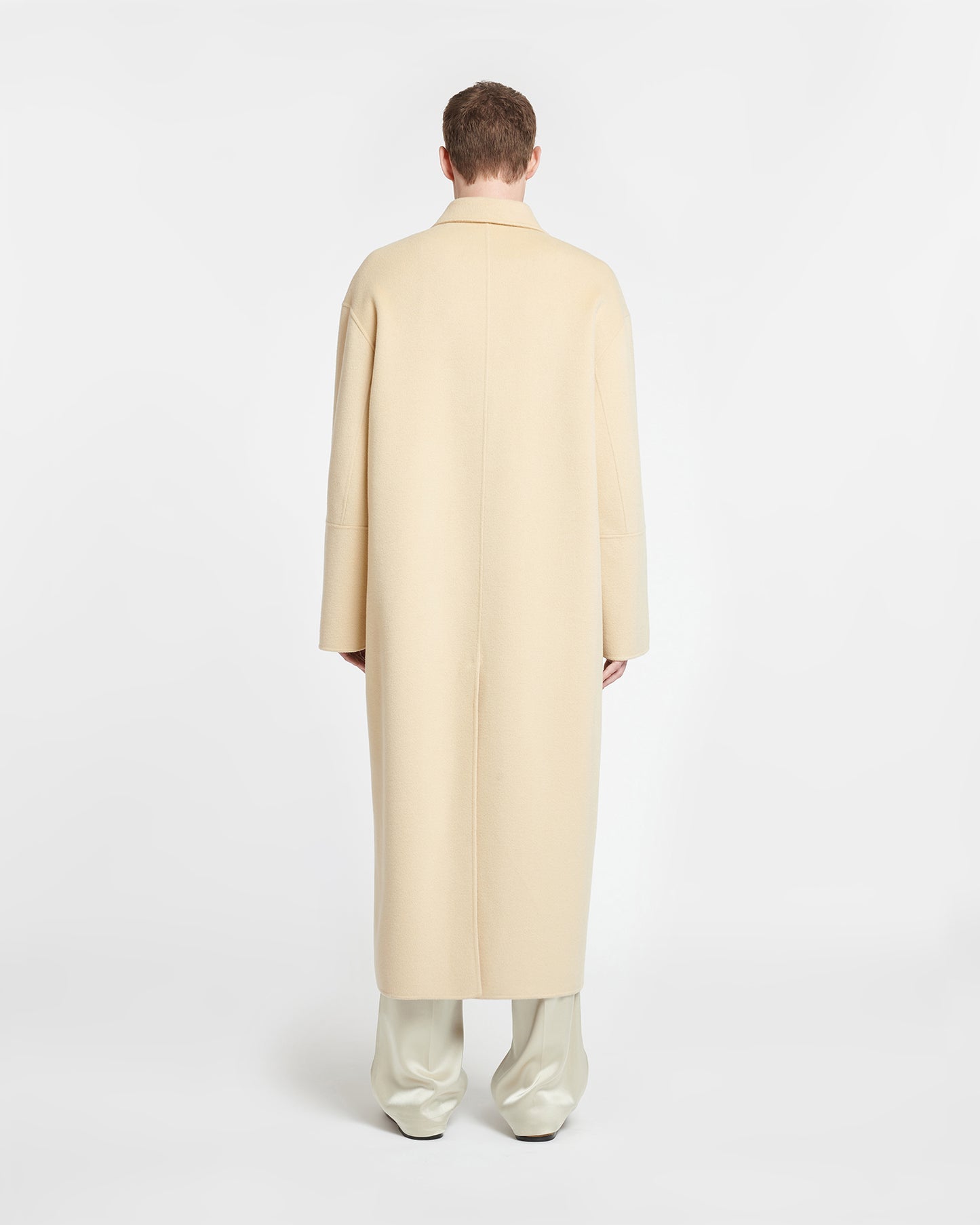 Lucian - Double Wool And Silk-Blend Coat - Creme