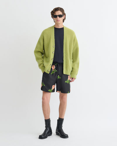 Henri - Brushed Alpaca Cardigan - Green