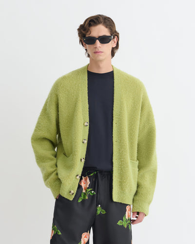 Henri - Brushed Alpaca Cardigan - Green