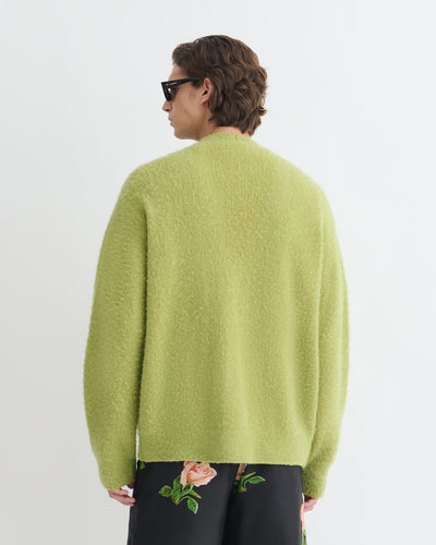 Henri - Brushed Alpaca Cardigan - Green