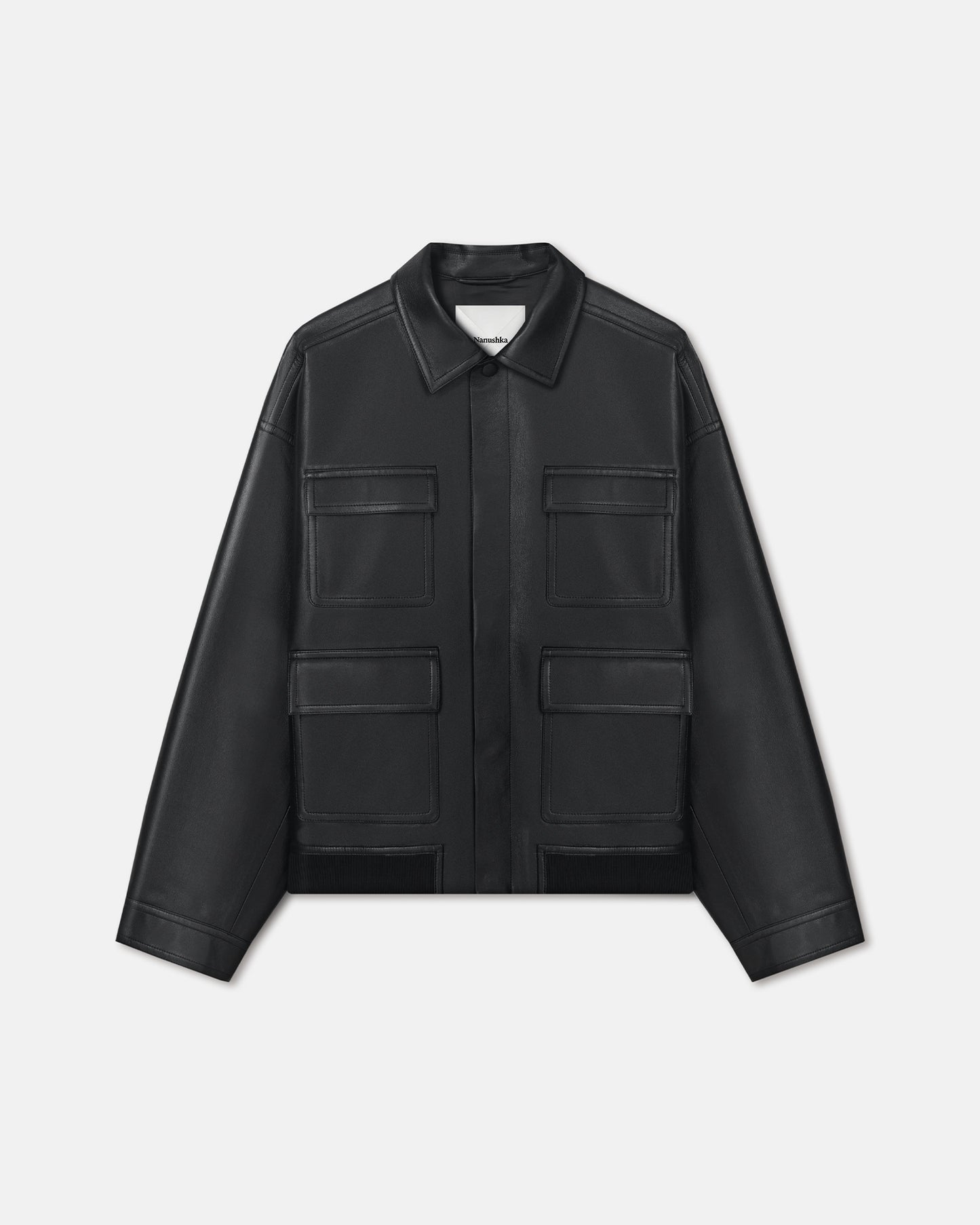 Zubin - Regenerated Leather Jacket - Black