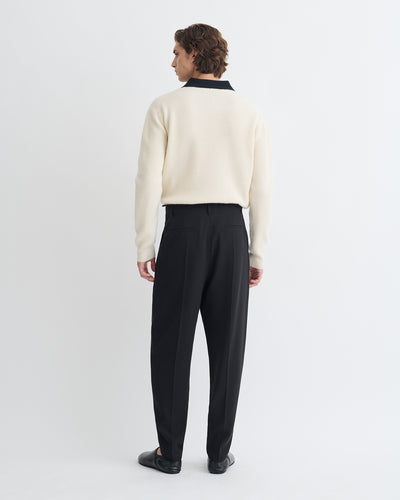 Eamon - Crepe Twill Tapered Pants - Black