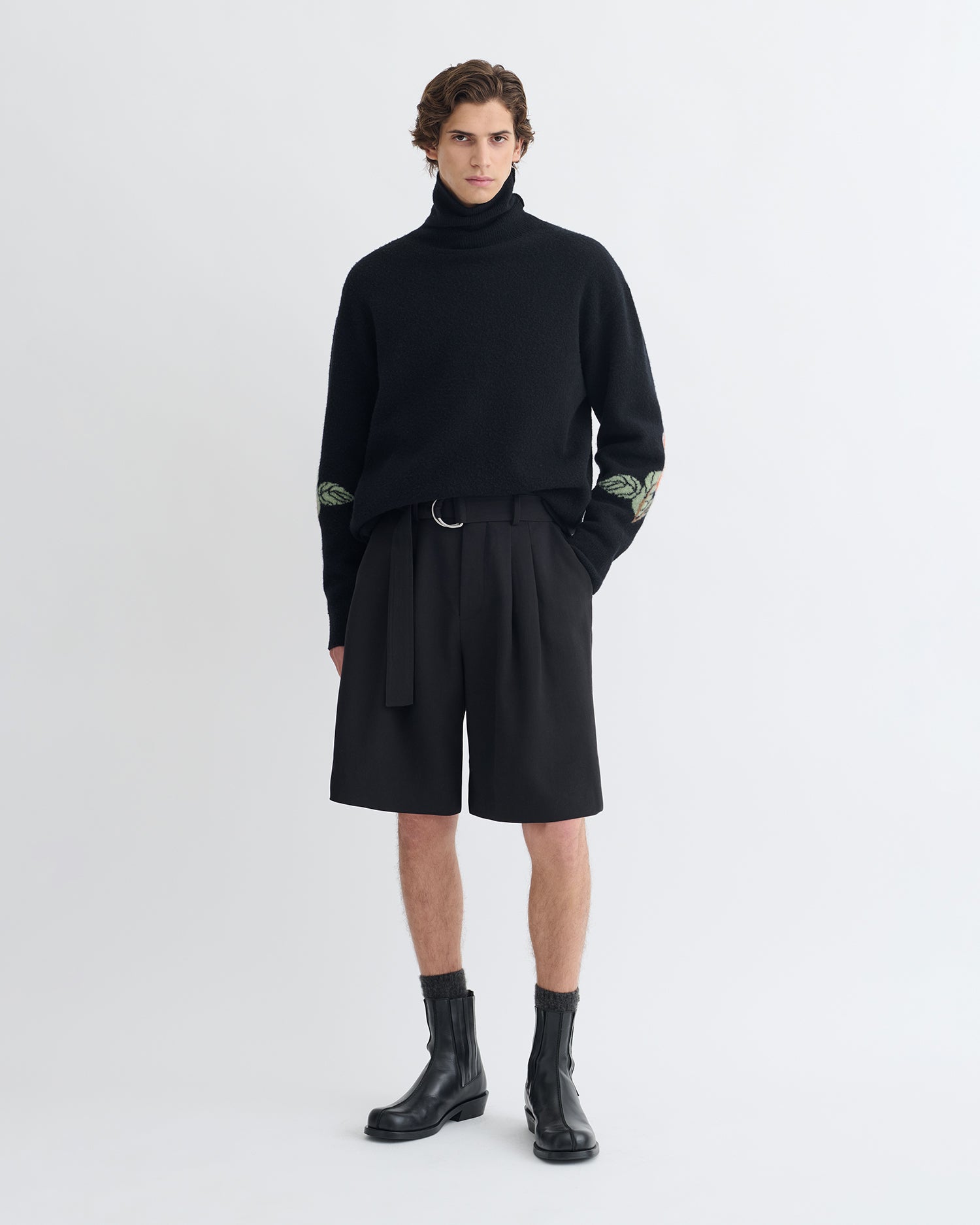 Derulo - Tailored Crepe Twill Shorts - Black – Nanushka
