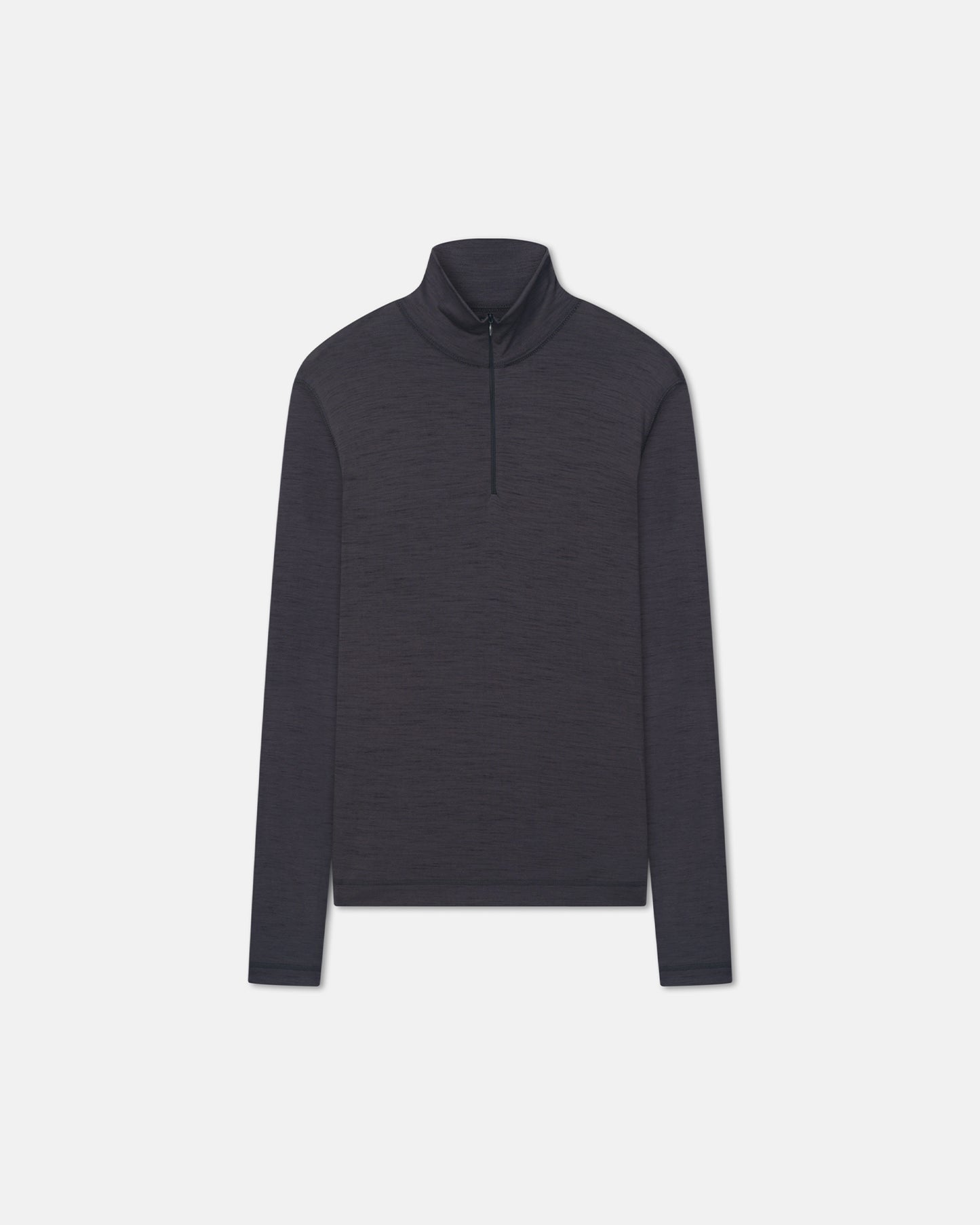 Tenoch - Melange Wool Jersey Turtleneck Top - Grey Melange