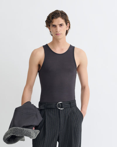 Jahi - Melange Wool Jersey Tank Top - Grey Melange