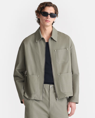 Ambrus - Cropped Tech Twill Jacket - Bamboo