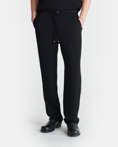 Demis - Georgette Wide-Leg Pants - Black