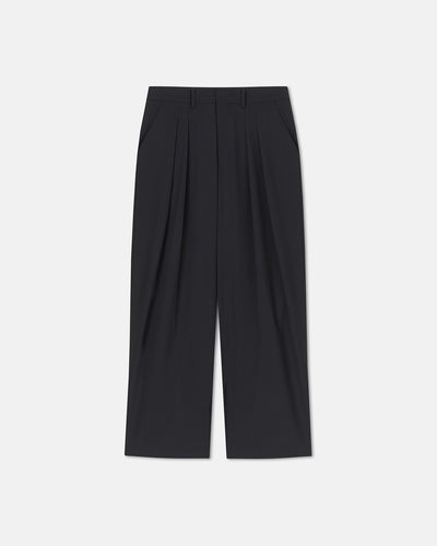 Borre - Pleated Wide-Leg Pants - Black