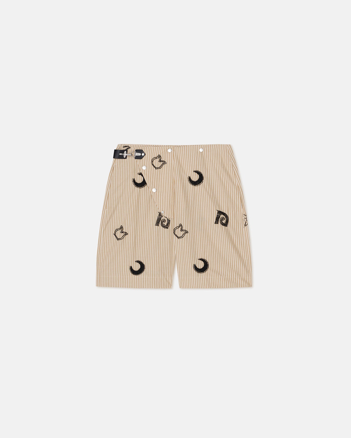 Markos - Beaded Shorts - Beige/Black