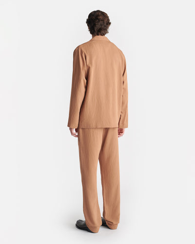 Shaun - Striped Shirt - Caramel Stripe