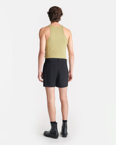 Aleksy - Ribbed Jersey Tank Top - Olive Green