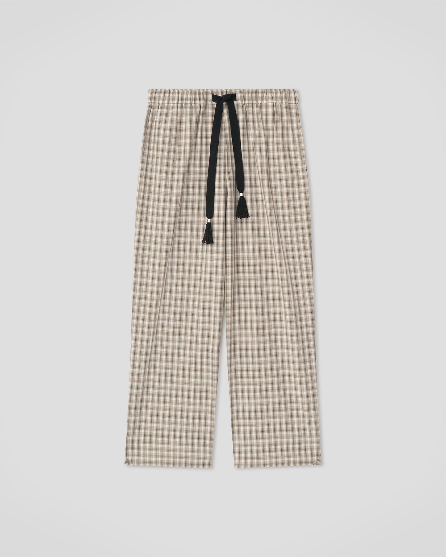 Alwin - Checked Shirting Pants - Creme/Grey