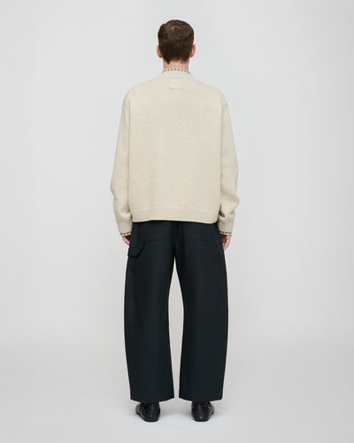 Estevon - Structured Twill Trousers - Anthracite