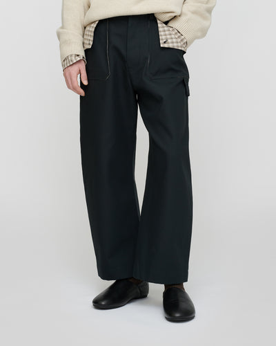 Estevon - Structured Twill Trousers - Anthracite