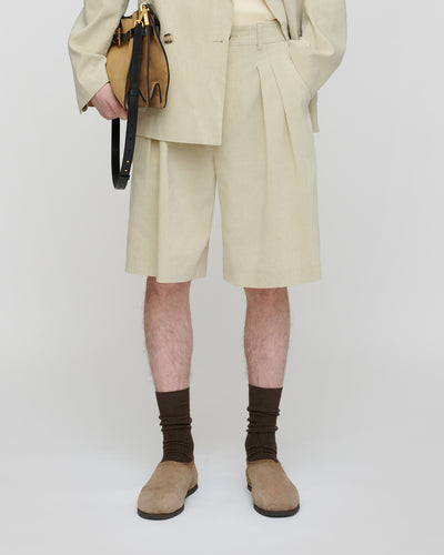 Carsten - Flax Suiting Shorts - Faded Sage
