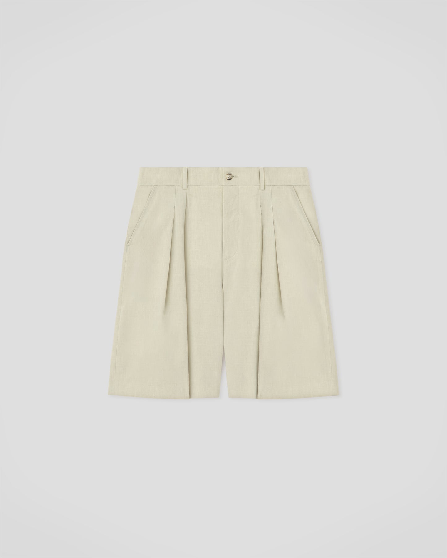 Carsten - Flax Suiting Shorts - Faded Sage