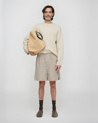 Carlito - Checked Shirting Pocket - Creme/Grey