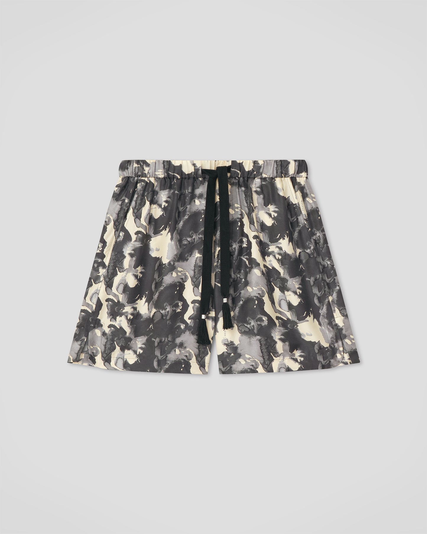 Anish - Twill Silk Shorts - Abstract Aquarelle