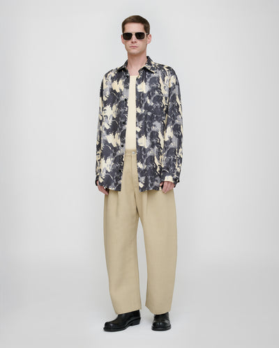 Sebas - Twill Silk Shirt - Abstract Aquarelle