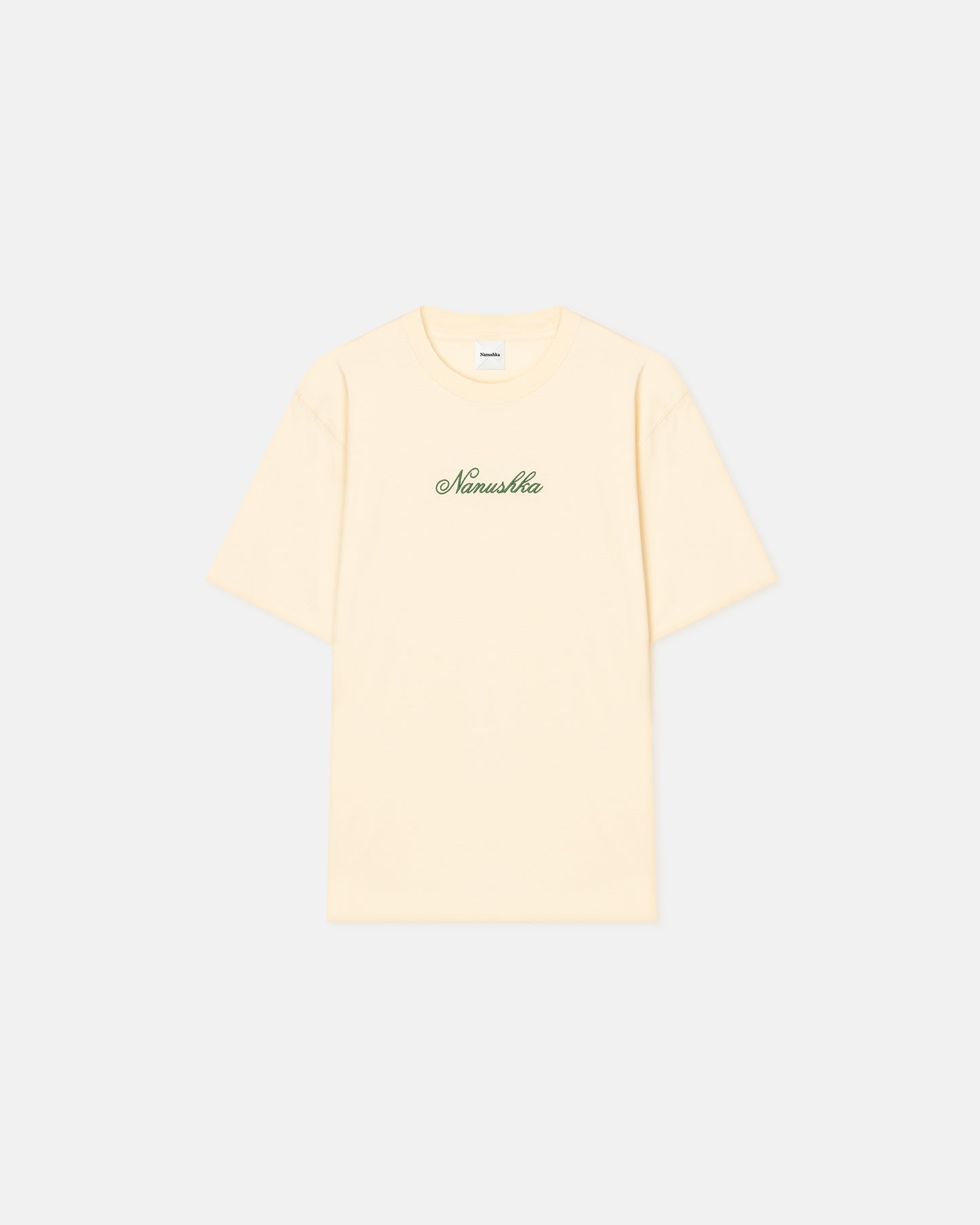 Reece - Embroidered Cotton-Jersey T-Shirt - Creme/Green