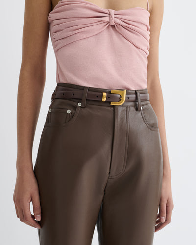 Darbie - N' Monogram Belt - Dark Brown